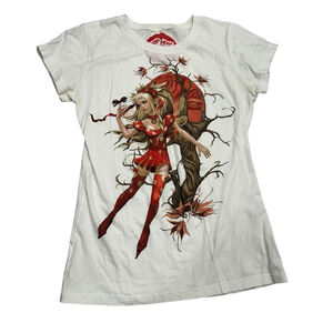 Y2K Trick Fairy fantasy core baby tee Red Fairy